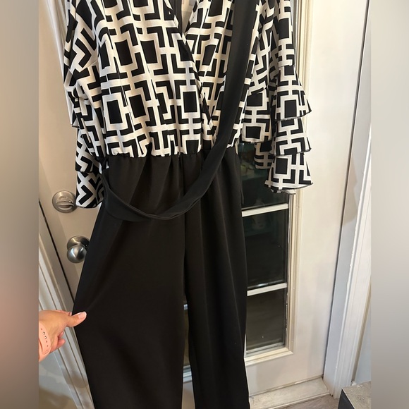 Ashley Stewart black and patterned jumpsuit - Picture 2 of 6